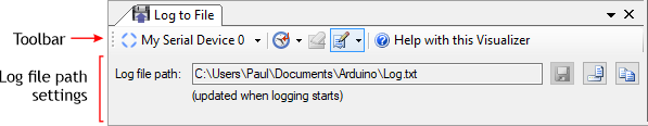 log to file user interface
