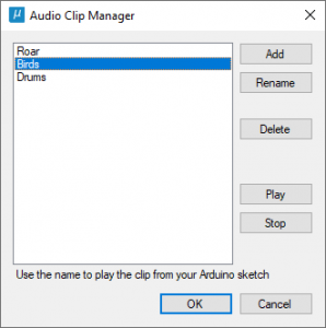 Audio clip manager - MegunoLink